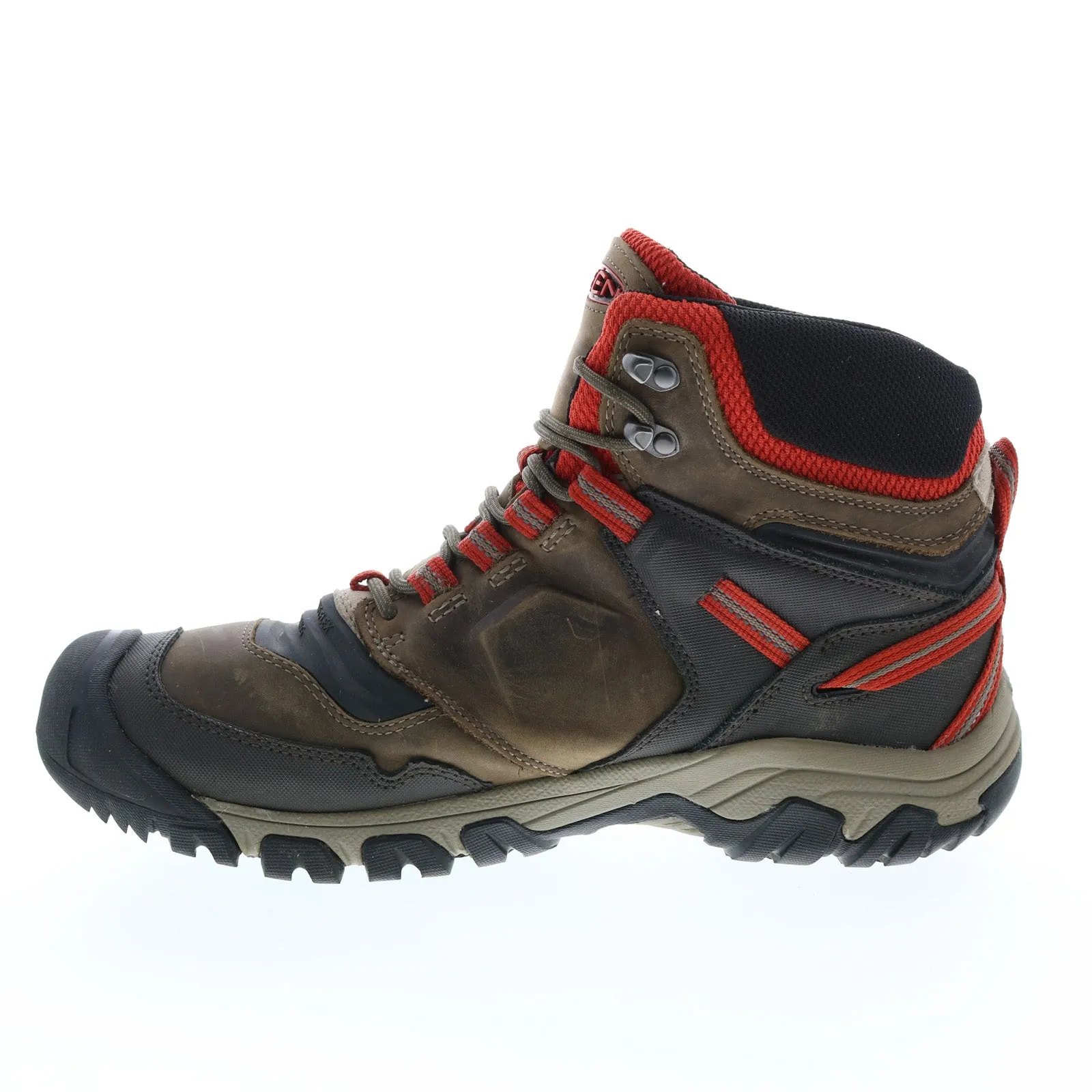 Keen Ridge Flex Waterproof 1024914 Mens Brown Leather Lace Up Hiking Boots