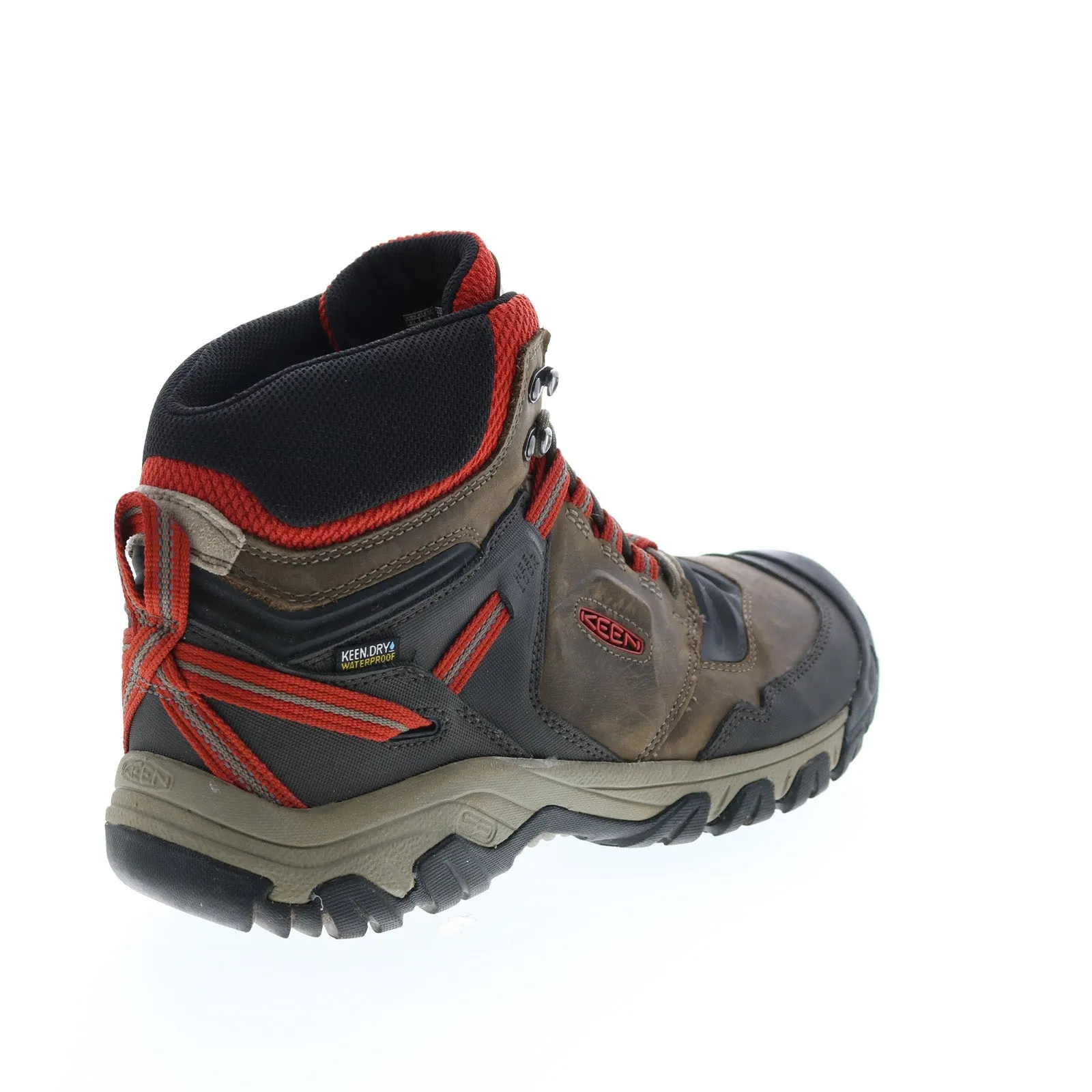 Keen Ridge Flex Waterproof 1024914 Mens Brown Leather Lace Up Hiking Boots